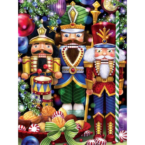 Jigsaw Puzzle for Adults 1000 Piece The Three Nutcrackers Wooden Puzzles 29.5 X 19.6 inches/75 x 50 cm