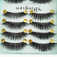 thumbnail image 3 of Fiudx Pestañas 3D, Pestañas Gruesas de Aspecto Natural, Pestañas Largas y Rizadas de Tira Completa, Estilo Glamuroso y Sutil, Pestañas Reutilizables, Maquillaje para Bodas, Look Perfecto para Selfies, 3 of 6