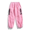 thumbnail image 4 of GZMOALH Men's Lightweight Nylon Cargo Jogger Pants, Drawstring Waist Utility Pants with Adjustable Hems, 4 of 5