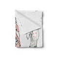 thumbnail image 2 of Fashion Soft Flannel Fleece Throw Blanket, Sketch Cartoon Design Girls with Makeup Clothes Illustration Image, Cozy Plush for Indoor and Outdoor Use, 60" x 80", Pale Pink White Black, by Ambesonne, 2 of 5