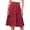 Red, variant on Riforla Womens Skirts Comfy Basic Solid Color Stretch A-Line Flared High Waist Knit Skirt Knee Length Skirt Army Green XXL
