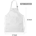 thumbnail image 4 of Conjunto de Delantal Y Gorro de Cocinero de 36 Piezas, Delantal Ajustable para Niños con Bolsillos (Blanco, Adecuado para Niños de 2 A 6 Años), 4 of 5