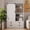 White, variant on Armoire Wardrobe Closet with Sliding barn Door，Wardrobe Cabinet with 4 Storage Drawers and Hanging Rail,Freestanding Wooden Closet for Bedroom (White)