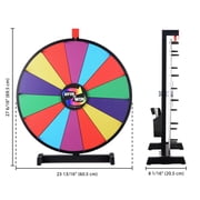 WinSpin 24 Tabletop Spinning Prize Wheel 14 Slots with Color Dry Erase Trade Show Fortune Spin Game