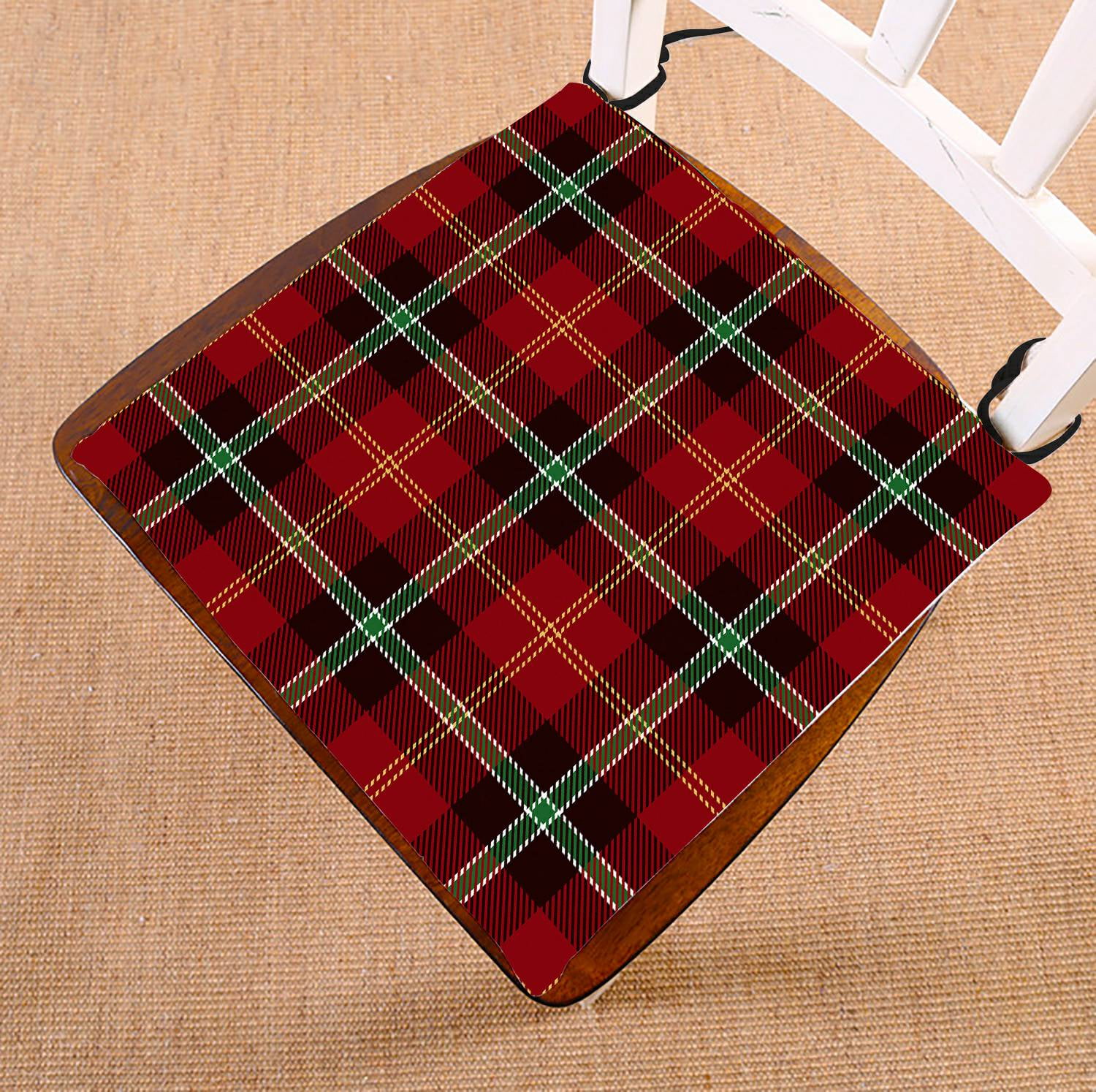 tartan chair pads