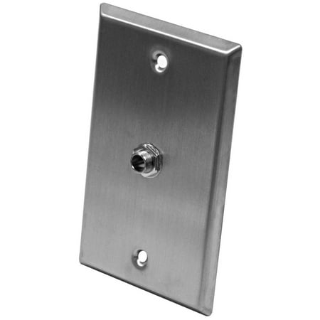 Stereo Wall Plate - Seismic Audio - Stainless Steel Wall Plate - One 1/4
