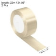 thumbnail image 2 of Unique Bargains 1.5 Inch Wide 24 Yards Satin Ribbon, 2 Pack Double Face Solid Crafts Roll for Party Home DIY Wrapping Decoration, Beige, 2 of 6