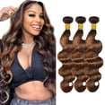 thumbnail image 1 of Hair Bundles ZevPiul Body Wave Ombre Marrón 1b/30 60-70 cm, 1 of 6