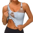 thumbnail image 3 of Daiia Playful Walrus Wonders Printed Women's Sports Bra, Breathable Activewear Bra with U-Back Design and Removable Pads, Comfortable and Supportive for Yoga, Workout-Large, 3 of 8