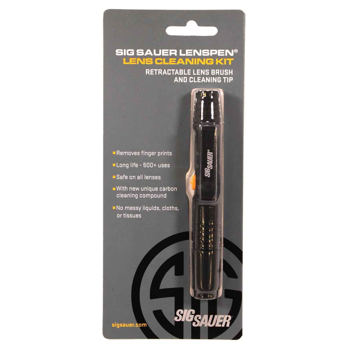 Lens Cleaning Kit with Retractable Lens Brush and Cleaning Tip, Black