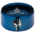 thumbnail image 2 of Blue Hunter Tungsten Carbide Ring for Police 12mm, 2 of 6