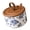 small blue floral, variant on Porcelain Salt Cellar with Lid and Spoon Pepper Bowl Seasoning Storage Container for Countertop Kitchen Tool