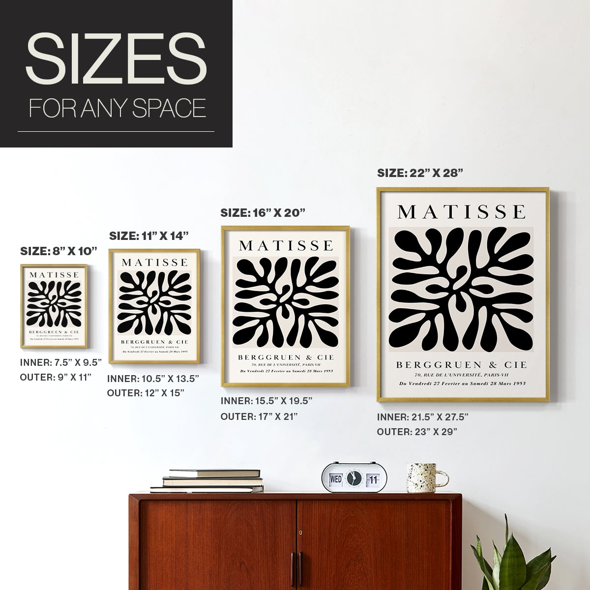 Matisse CCLXVII in Solid Wood 22 x 28 Framed Print