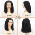 thumbnail image 3 of Peluca Espive Deep Wave Bob, 25 cm, pelo humano con una densidad del 200%, color negro, 3 of 8