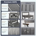 thumbnail image 4 of Gray 7-Piece HDPE Plastic Patio Outdoor Dining Set with Arm Chairs, 4 of 10