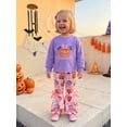 thumbnail image 5 of Toddler Baby Girls Halloween Outfit Long Sleeve Sweatshirt with Bell Bottom, 5 of 10