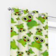 thumbnail image 3 of Coolnut Room Darkening Window Curtains Panels Drapes Green Frog with Big Eyes Thermal Insulated Grommet Blackout Curtains 84x55in 2 Panels, 3 of 4