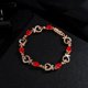 thumbnail image 3 of Pulsera en forma de corazón con flores elegantes huecas y diamantes incrustados Pulsera de mujer con forma de corazón Regalo de San Valentín, 3 of 6
