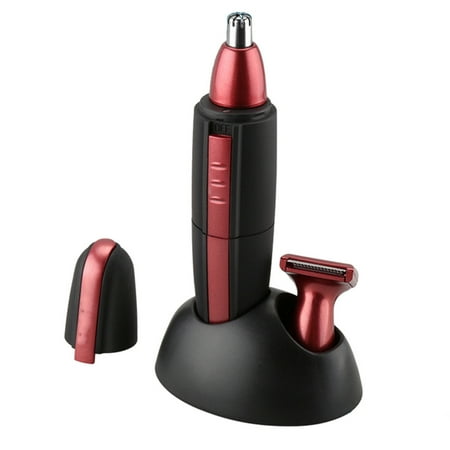 Grooming Clipper Blade KEMEI Waterproof Wet/Dry 2-In-One LED Ear Nose Brow Trimmer Electric Portable Mute Face Hair Eyebrow Beard Removal Trimmer Shaver Clipper Cleaner Razor Grooming Kit Steel Blade ()