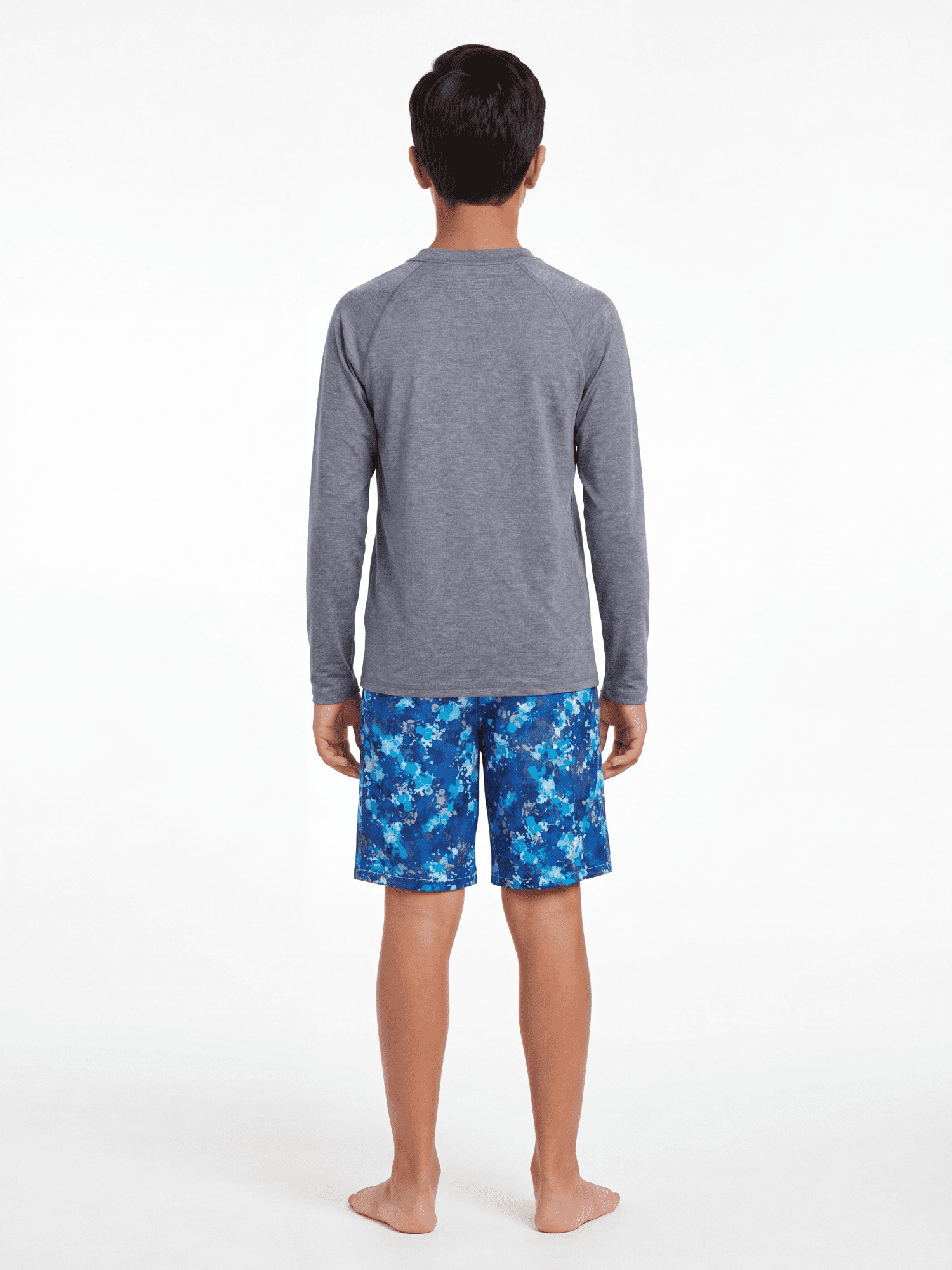 Reebok Boys Long Sleeve Rashguard with UPF 50+ Protection, Sizes 4-18