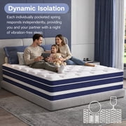 GUUKIN 12 inch Twin Mattress, Memory Foam & Spring Hybrid Medium Comfort Twin Size in a Box,Adult