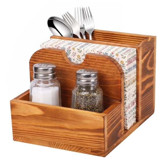 Wooden Desk Organizer with Multi Compartment Storage for Office Supplies