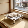 thumbnail image 5 of Elevated Cooling Pet Bed for Summer, Portable Raised Dog Cat Cot with Breathable Mesh, Washable Cover Foldable Pet Cot for Indoor Outdoor Camping Travel, White, 5 of 6