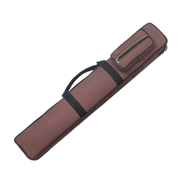 bedienty Étui de Queue de Billard 8 Trous Porte-Queue de Snooker Pochette de Rangement Protectrice Café 85x18x7cm