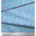 thumbnail image 3 of Soimoi Polyester Crepe Fabric Cloud,Star & Cute Elephant Kids Printed Fabric 1 Yard 52 Inch Wide, 3 of 3