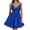 Blue, variant on OSOLU Summer Dresses For Women 2025 Solid Color Hem Tie Back Dress Soft Sundress Vacation 2025 Elegant Classy Dresses