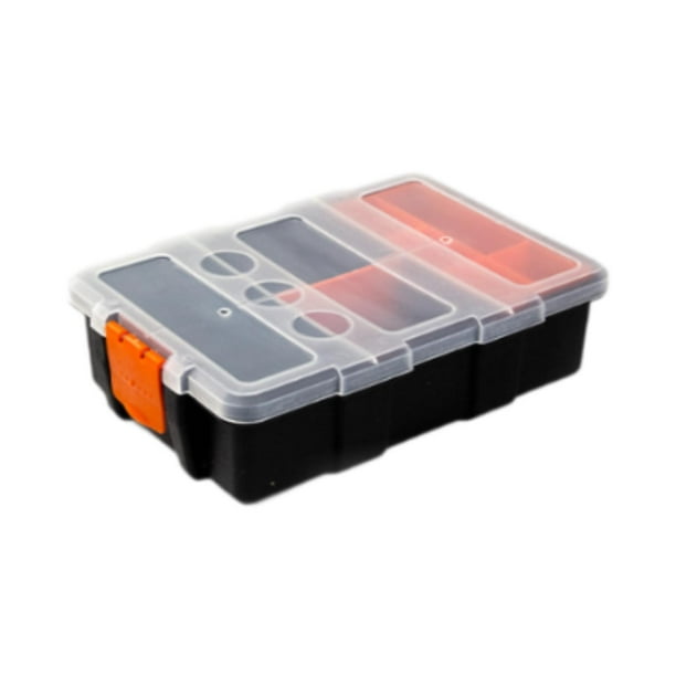 Caja de hardware Componentes electrónicos Box Multi cuadrícula Multi reducción de divisores removibles Caso de almacenamiento de herramientas para el 13.5 x 20 x 5.8 cm