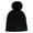 Black, variant on KkSLirnhs Girls Boys Kids Winter Hat Fleece Beanie Girls Accessories Knit Beanies Cap Winter Warm Beanie Hat Knit Thick Ski Cap with Faux Fur Pompom Cute Green One Size
