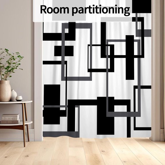 Geometric Shower Curtain Abstract Black and White Shower Curtains for Bathroom Decor 72W x 72 L Inches Black Grey Waterproof Fabric Shower Curtains