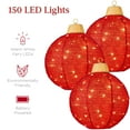 thumbnail image 3 of Best Choice Products 3-Piece Hanging Pop-Up Outdoor Christmas Ornaments, LED Lights, 8 Light Functions - Red, 3 of 7