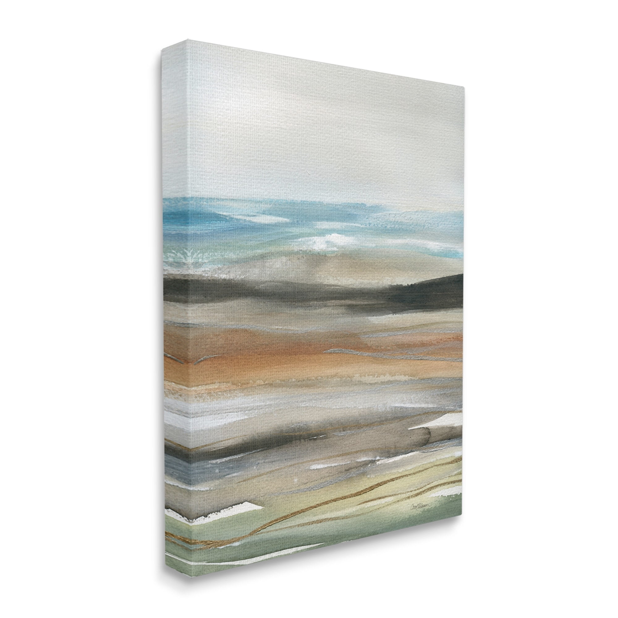 Stupell Industries Abstract Landscape Painting Abstract Painting Gallery Wrapped Canvas Print Wall Art