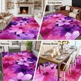 thumbnail image 5 of Large Area Rugs for Living Room Bedroom, Watercolor Flowers 6'x9' Rug Washable Carpet Runner Indoor Outdoor, Spring Floral Country Pink Purple Non Slip Floor Mats Rug for Kitchen, Playroom, 5 of 8