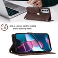 thumbnail image 4 of Compatible avec Motorola Moto Edge 30 Pro Classic Étui en Cuir PU Gaufré avec Porte-Cartes, Housse Antichoc, 4 of 5