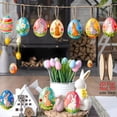 thumbnail image 6 of 12pcs Easter Bunny and Egg Hanging Ornaments – Flat Wooden Easter Decorations for Tree, Car Rearview Mirror, Backpack, DIY Crafts, Spring Party Gifts & Home Decor, 6 of 6