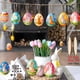 thumbnail image 5 of Decoraciones de Pascua para el Hogar 12Pcs Lindo Conejo de Pascua Huevo de Pascua Colgando Ornamento 2D Plato Ornamento Llavero Colgante Pequeño para Coche Retrovisor Espejo O Mochila, 5 of 6