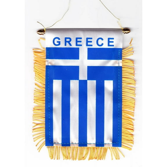 Greece Window Hanging Flag