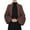 Coffee, variant on Women's Knitted Cardigan Winter Warm Fashion Checkered Shawl Casual Open Front Sweater for Daily Wear