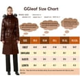 thumbnail image 2 of GGleaf Women's Winter Coat Metallic Shiny Hooded Long Puffer Jacket Warm Winter Outwear With Belt Coffee, Small, 2 of 7