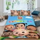 thumbnail image 2 of Cocomelon Conjunto de sábanas temático, trío de piezas, cómodo y amigable con la piel, diseño único, regalo de decoración para el hogar para familiares, amigos y fans,135X200cm, 2 of 6