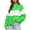 Green, variant on Womens Sweatshirts Half Zip Stand Neck Pullover Tops Color Match Quarter Zipper Fall Winter Fashion Shirts Light Blue S