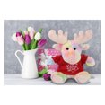 thumbnail image 5 of DolliBu I LOVE YOU Rainbow Moose Plush- Cute Stuffed Animal with Red Shirt For Special Occasions Like Valentine, Anniversary, Romantic Date, Boyfriend, or Girlfriend Gift - 9 inches, 5 of 6