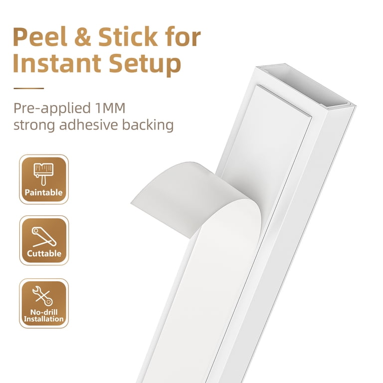 Paintable Cord Cover Channel, 85 Inches photo 5