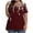 A Wine, variant on Tops Plus Size Tops Fashion Women's Casual-Neck Solid Plus Large Short Sleeve Top Blouse T-Shirt Navy Xxxxxl