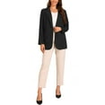 thumbnail image 2 of INSPIRE CHIC Business Blazer for Women's Single Breasted Long Sleeve Work Casual Blazer Jacket S Black, 2 of 5