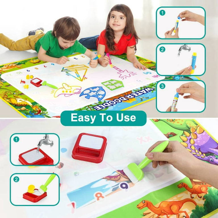 Kids Magic Water Drawing Mat & Pen Coloring Writing Doodle Board Toddler  Educational Painting Pad Tools Only د.ب.‏ 12.30 بات بات Mobile