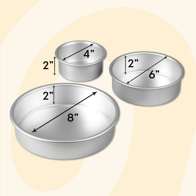 Wilton Aluminum Non-Stick Bakeware Round Cake Pans, 4